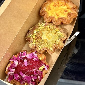 BA Bakehouse - rose, pistachio, and sourdough egg tart - Bakeries Near Me - Bellevue, Washington
