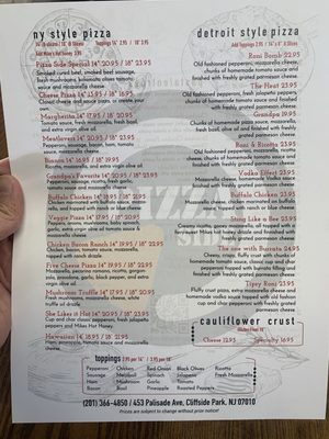 Menu photo 1 Pizza Side NJ Cliffside Park, NJ