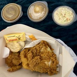 3 piece meal.  2 breasts and a wing. Extra crispy.