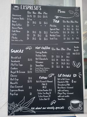 Menu photo 2 Exspresso's Winston, OR