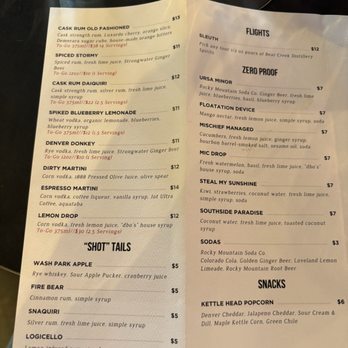 Bear Creek Distillery - Menu - Bars Near Me - Denver, Colorado Bear Creek Distillery - Menu - Bars Near Me - Denver, Colorado