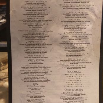 Star Cinema Grill - T&C menu - Dinner Theater Near Me - Houston, Texas
