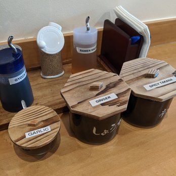 Ikkousha - Toronto - Wide variety of condiments to add to your ramen. - Ramen Near Me - Toronto, Ontario Ikkousha - Toronto - Wide variety of condiments to add to your ramen. - Ramen Near Me - Toronto, Ontario