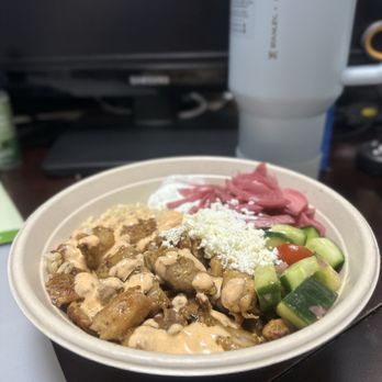 XENiA Mediteranean Kitchen - Souvlaki Chicken Bowl: Sooooo Good! - Mediterranean Near Me - Costa Mesa, California XENiA Mediteranean Kitchen - Souvlaki Chicken Bowl: Sooooo Good! - Mediterranean Near Me - Costa Mesa, California