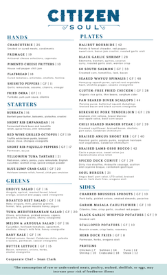 Menu photo 6 Citizen Soul Alpharetta, GA