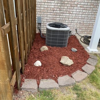 Next Level Landscaping - an air conditioner and a rock garden - Landscaping Near Me