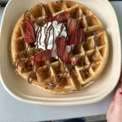 Basecamp Coffee & Waffles - Campfire Chocolate with near NO Nutella on it.