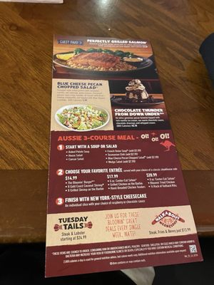 Outback Steakhouse Augusta Menu With Prices: Ultimate Guide 2025