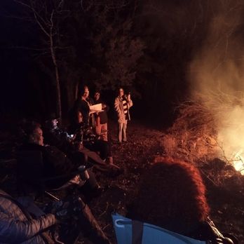 Dragonhead Retreat - After a full day of beautiful sunlight,  we enjoy a bonfire to end my party. - Vacation Rentals Near Me - Ben Wheeler, Texas