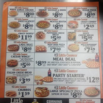 Little Caesars - a menu for a pizza restaurant - Pizza Near Me - Corning, California