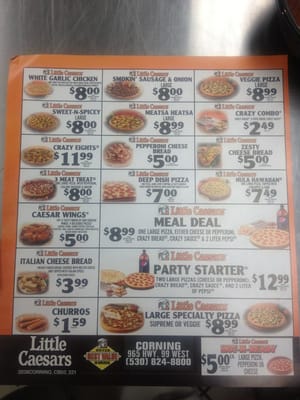 Menu photo 1 Little Caesars Corning, CA