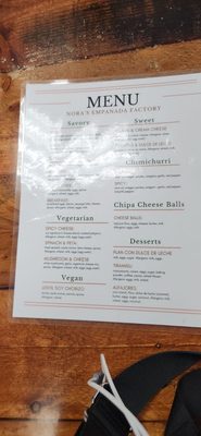 Menu photo 1 Nora's Empanada Factory Murrieta, CA Menu photo 1 Nora's Empanada Factory Murrieta, CA