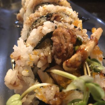 Red Salmon - Soft shell crab roll. A bit too much sauce for my liking - Japanese Near Me - Lancaster, California Red Salmon - Soft shell crab roll. A bit too much sauce for my liking - Japanese Near Me - Lancaster, California