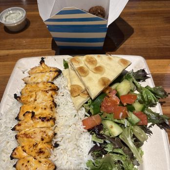 Luna Grill Market Place - So delicious and lots of protein! Very clean and consistent option. Falafel is also yummy - Greek Near Me - Irvine, California