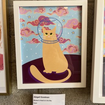 Buenas Coffee - Fun art on their gallery wall! - Coffee & Tea Near Me - Costa Mesa, California