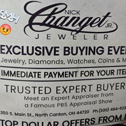 Nick Changet Jr Jewelers - Event flyer they send out to people