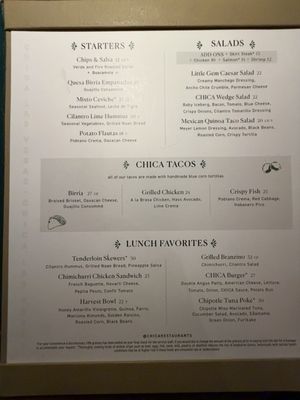 Menu photo 2 CHICA Las Vegas, NV