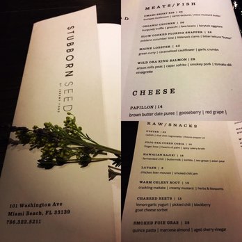 Stubborn Seed - Do yourself a favor and order the tasting menu! - New American Near Me - Miami Beach, Florida Stubborn Seed - Do yourself a favor and order the tasting menu! - New American Near Me - Miami Beach, Florida