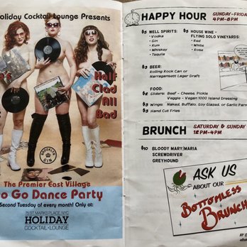 Holiday Cocktail Lounge - Menu - Cocktail Bars Near Me - New York, New York