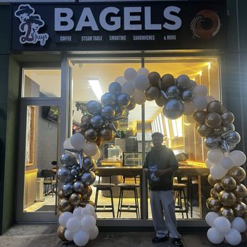 2 Guys Bagels and Cafe - The happy proprietor on opening day - Cafes Near Me - Brooklyn, New York 2 Guys Bagels and Cafe - The happy proprietor on opening day - Cafes Near Me - Brooklyn, New York