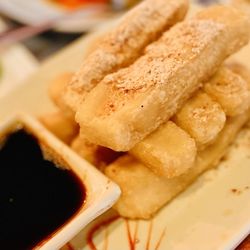Chongqing House - E5. Fried Rice Cake with Brown Sugar Syrup-