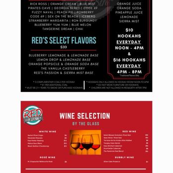 Red @ 28th - Menu - Hookah Bars Near Me - Charlotte, North Carolina