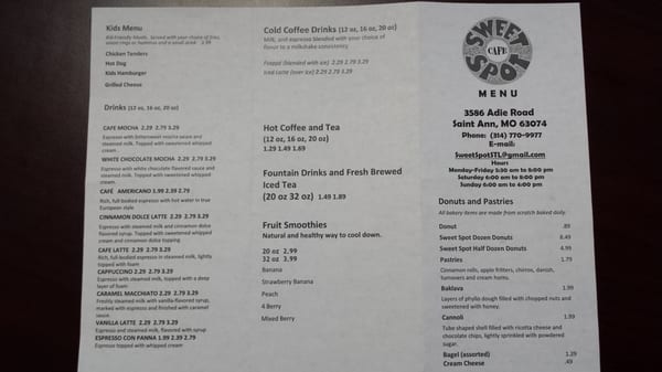 Menu photo 8 Sweet Spot Cafe Saint Ann, MO Menu photo 8 Sweet Spot Cafe Saint Ann, MO