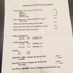 Crooked Eyes Boudin Corner - Menu