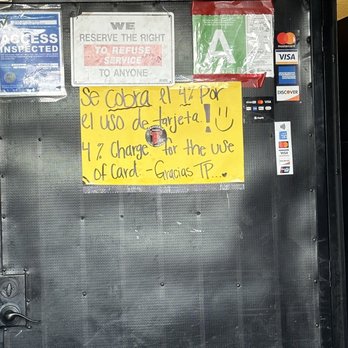 Taqueria Periban - 4% up charge for card use. Bring Cash. - Mexican Near Me - South El Monte, California Taqueria Periban - 4% up charge for card use. Bring Cash. - Mexican Near Me - South El Monte, California