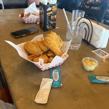 George’s Breakfast & Brunch - Catfish and chicken with french fries and bread - Chicken Wings Near Me - Tempe, Arizona George’s Breakfast & Brunch - Catfish and chicken with french fries and bread - Chicken Wings Near Me - Tempe, Arizona