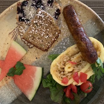 Prescott Pines Inn - One of the yummy breakfast selections - Hotels Near Me - Prescott, Arizona