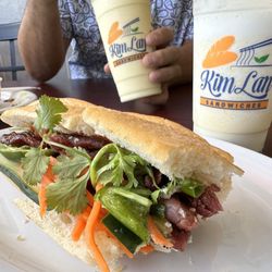 Kimlan Sandwiches - Pork banh mi and Jack fruit boba.