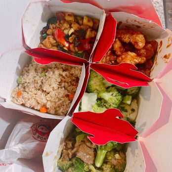 Panda Express - Family Meal - 3 mains and 2 sides. Cream Cheese Rangoons extra. - Fast Food Near Me - Kentwood, Michigan Panda Express - Family Meal - 3 mains and 2 sides. Cream Cheese Rangoons extra. - Fast Food Near Me - Kentwood, Michigan