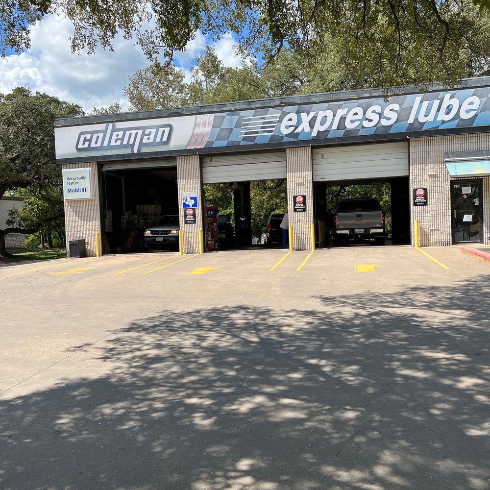 Front of service bays