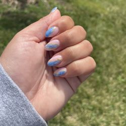 Paris Nail & Spa - Told Kristen I wanted a cute design and something with blue. Then she made this beauty come to life!
