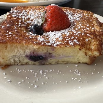 Sweet E's Cafe - One Stuffed Blueberry & Cream Cheese French Toast - Cafes Near Me - Honolulu, Hawaii