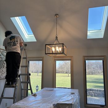 Miller Paint Primer and More - We added trim to these skylights to give them a smooth transition to the drywall - Painters Near Me Miller Paint Primer and More - We added trim to these skylights to give them a smooth transition to the drywall - Painters Near Me