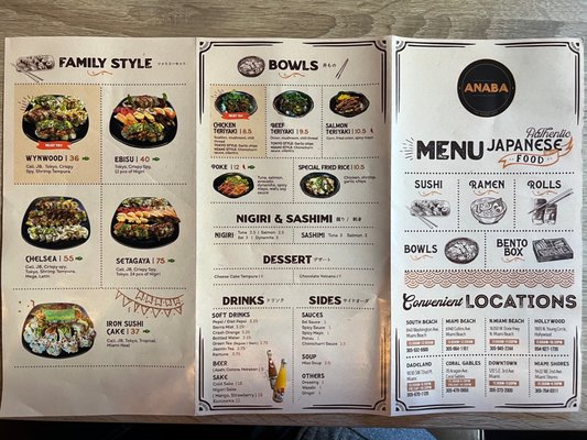 Menu photo 8 Anaba Coral Gables, FL