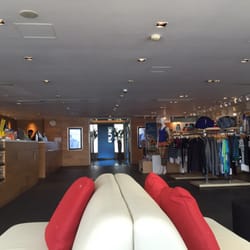 Pure Yoga - Reception, Nood Food bar, Pure Apparel shopping section & couches at the sitting area