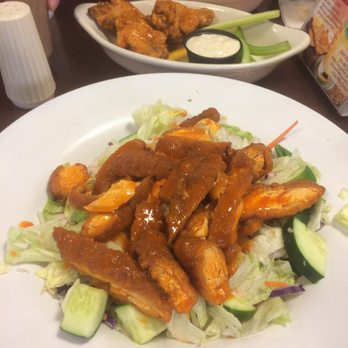 Anchor Bar - Buffalo chicken salad. (I asked for no tomatoes) also you can add 3 wings to any order which is nice. - Chicken Wings Near Me - Buffalo, New York