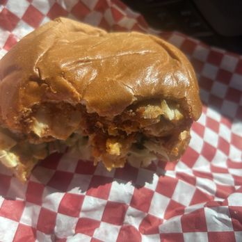 Sideshow Kitchen - A Hyphy Fried Chicken Sandwich getting the business. - Burgers Near Me - Oakland, California Sideshow Kitchen - A Hyphy Fried Chicken Sandwich getting the business. - Burgers Near Me - Oakland, California