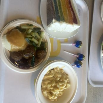IKEA Bistro - Rainbow cake, plant based kids meatball plate and Mac and cheese. - Pizza Near Me - West Sacramento, California