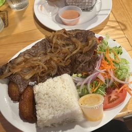 Steak and onions