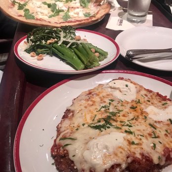 Bond 45 - Chicken parm, broccolini, Burrata Mozzarella Margherita Pizza with arugula - Italian Near Me - New York, New York