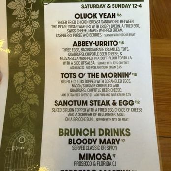 Eden Abbey Brewing Community - Menu - Brewpubs Near Me - Mount Dora, Florida