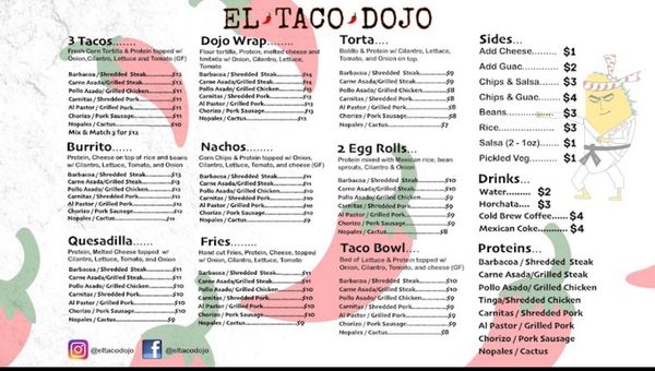 Menu photo 7 El Taco Dojo Clinton Township, MI