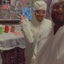 Splatter paint room