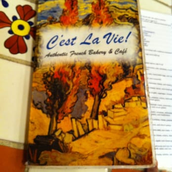 C'est La Vie - The cover of their menu. - French Near Me - Sarasota, Florida