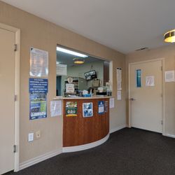 This is a side view of the Front Desk after coming in from the First Colonial Rd. side of the building. Photo taken April 16, 2026.