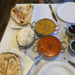 Naan, Chicken Tikka Masala, Chicken Makhani (Butter Chicken) Naan, Chicken Tikka Masala, Chicken Makhani (Butter Chicken)